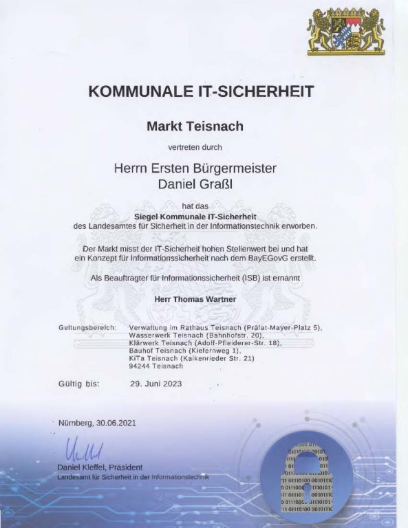 LSI Siegel Urkunde LSI Siegel Urkunde