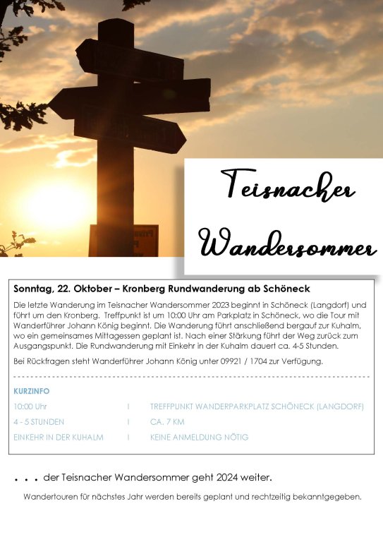 Teisnacher Wandersommer Oktober 2023